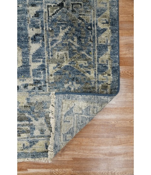 Willow Area Rug Amer Willow Mesa Blue Hand-knotted Wool Area Rug 8'x10'