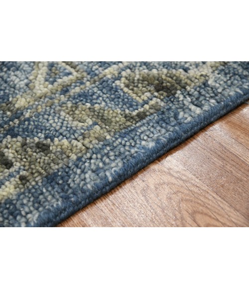 Willow Area Rug Amer Willow Mesa Blue Hand-knotted Wool Area Rug 8'x10'