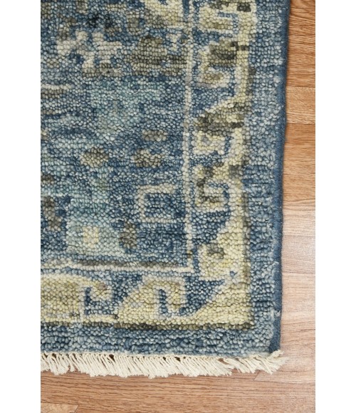 Willow Area Rug Amer Willow Mesa Blue Hand-knotted Wool Area Rug 8'x10'