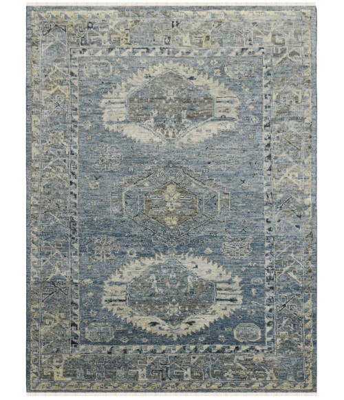Willow Area Rug Amer Willow Mesa Blue Hand-knotted Wool Area Rug 8'x10'