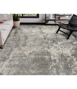 Amer Yasmin Acy Gray/Beige Abstract Polyester Rug 7'10" x 10'6"