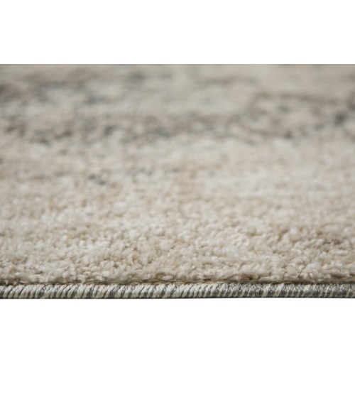 Yasmin Acy Gray/Beige Abstract Polyester Area Rug