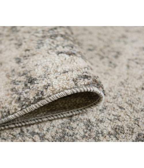 Yasmin Acy Gray/Beige Abstract Polyester Area Rug