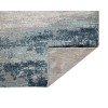 Amer Yasmin Bern Dark Blue Abstract Polyester Rug 2'6" x 8'