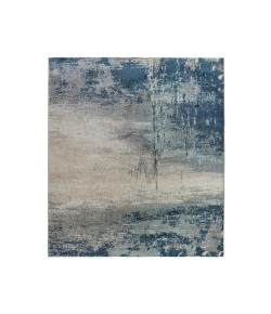Amer Yasmin Bern Dark Blue Abstract Polyester Area Rug 5'3" x 7'3"