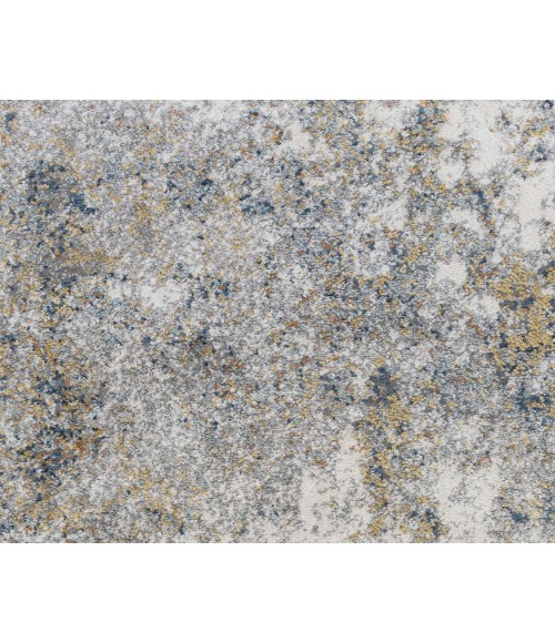 Yasmin Acy Yellow/Blue Abstract Polyester Area Rug