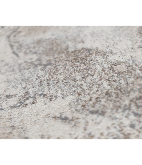 Yasmin Ester Cream Abstract Polyester Area Rug