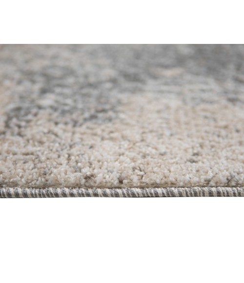 Yasmin Ester Cream Abstract Polyester Area Rug