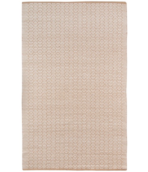 Amer Zola Parquet White/Tan Jute/Rayon Flatweave Area Rug 8'x10'