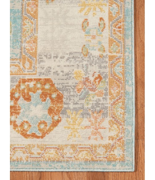 Amer Bohemian Gretna Indoor/Outdoor Aqua Area Rug 7'9"x9'9"