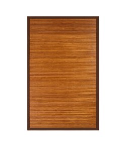 Anji Mountain 5' x 8' Contemporary Chocolate Bamboo Rug