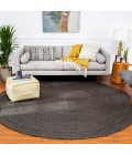 Anji Mountain 8' Round Kerala Gray Jute Rug