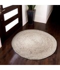 Anji Mountain 8' Round Kerala Ivory Jute Rug