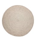 Anji Mountain 8' Round Kerala Ivory Jute Rug