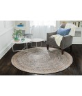 6' Round Kerala Denim & Jute Rug - Rugs Town 6' Round Kerala Denim & Jute Rug