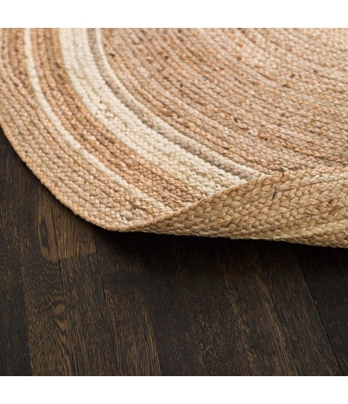Anji Mountain 6' Round Kerala Sunrise Jute Rug