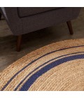 Anji Mountain Kerala Midnite Jute Rug Anji Mountain 8' Round Kerala Midnite Jute Rug