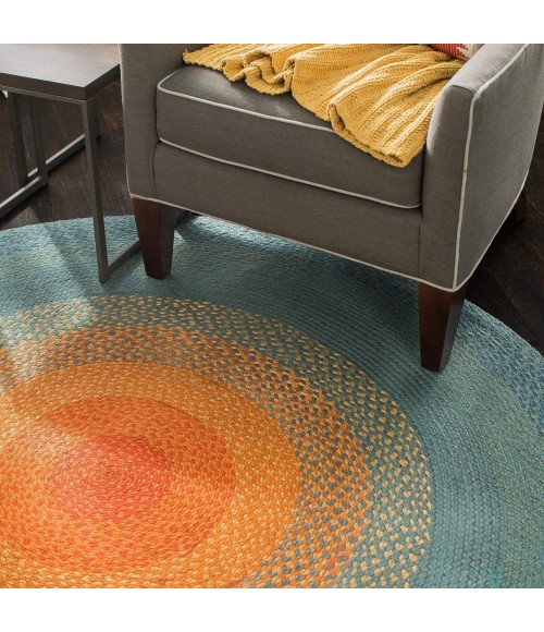 Anji Mountain Olwyn Braided Round Rug Anji Mountain 8' Round Olwyn Braided Round Rug
