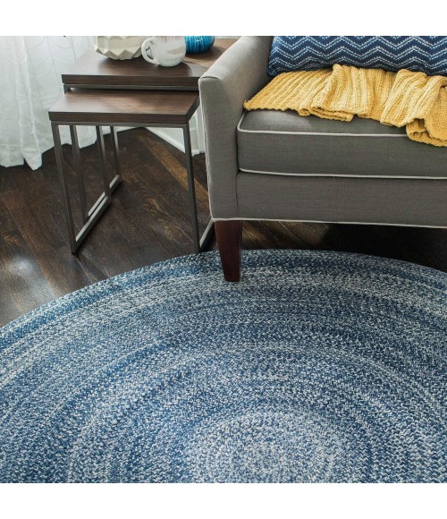 Anji Mountain Epona Braided Blue Rug Anji Mountain 6' Round Epona Braided Round Blue Rug