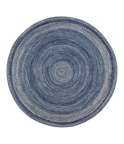 Anji Mountain 8' Round Epona Braided Round Blue Rug