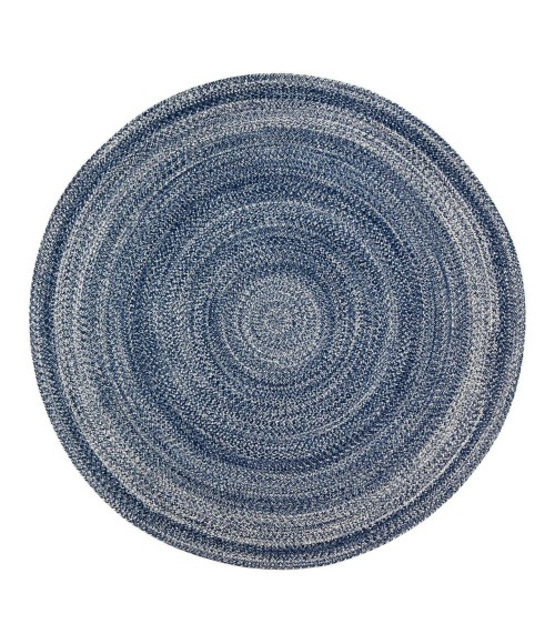 Anji Mountain Epona Braided Blue Rug Anji Mountain 6' Round Epona Braided Round Blue Rug