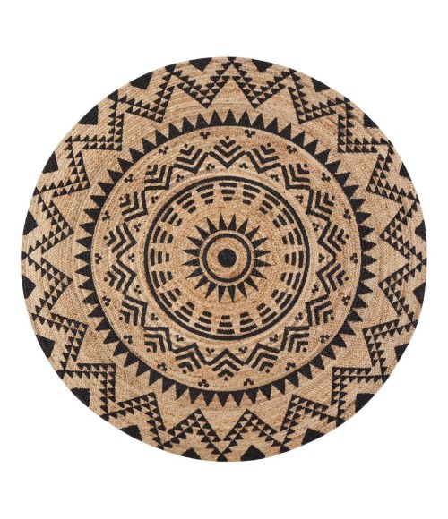 Anji Mountain Cortez Tribal Rug Anji Mountain 4' Round Cortez Tribal Rug