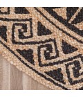 Anji Mountain Shanti Black & Tan Jute Rug Anji Mountain 6' Round Shanti Black & Tan Jute Rug