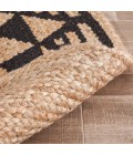 Anji Mountain Pippin Black & Tan Jute Rug Anji Mountain 6' Round Pippin Black & Tan Jute Rug