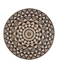 Anji Mountain Pippin Black & Tan Jute Rug Anji Mountain 6' Round Pippin Black & Tan Jute Rug