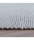 Anji Mountain Honeycomb Gray & Ivory Jute Rug Anji Mountain 5' x 8' Honeycomb Gray & Ivory Jute Area Rug