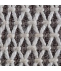 Anji Mountain 5' x 8' Honeycomb Gray & Ivory Jute Area Rug