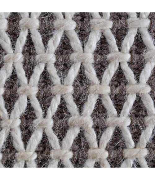 Anji Mountain Honeycomb Gray & Ivory Jute Rug Anji Mountain 5' x 8' Honeycomb Gray & Ivory Jute Area Rug