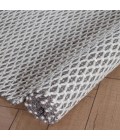 Anji Mountain 5' x 8' Honeycomb Gray & Ivory Jute Area Rug