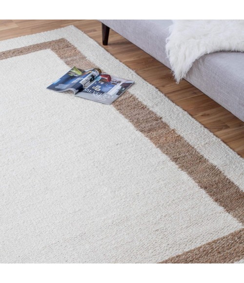 Anji Mountain Whippoorwill Ivory & Tan Jute Rug Anji Mountain 5' x 8' Whippoorwill Ivory & Tan Jute Area Rug