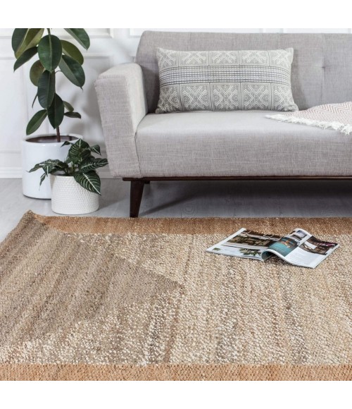 Anji Mountain 8' x 10' Eden Natural & Tan Jute Area Rug