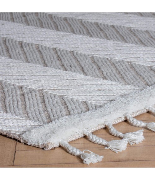 Anji Mountain Spinneret Ivory & Natural Rug Anji Mountain 8' x 10' Spinneret Ivory & Natural Area Rug
