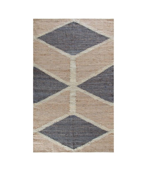 Anji Mountain 5' x 8' Mountains of the Moon Natural Gray & Ivory Jute Area Rug
