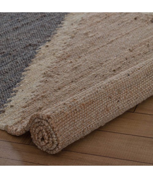 Anji Mountain 5' x 8' Mountains of the Moon Natural Gray & Ivory Jute Area Rug
