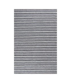 Anji Mountain 5' x 7' Corrina Charcoal Gray/Nat Cotton/ Wool Overtufting (MI-RG-81816) Rug
