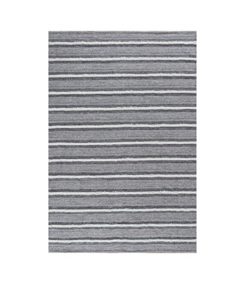 Anji Mountain Corrina Charcoal Gray/Natural Cotton Rug Anji Mountain 4' x 6' Corrina Charcoal Gray/Natural Cotton Rug