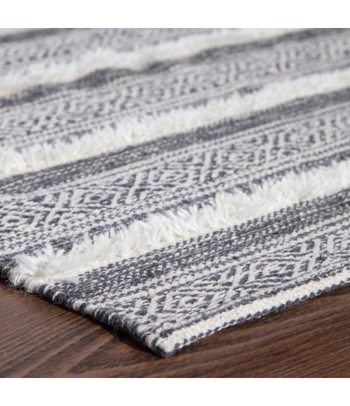 Anji Mountain Corrina Charcoal Gray/Natural Cotton Rug Anji Mountain 4' x 6' Corrina Charcoal Gray/Natural Cotton Rug