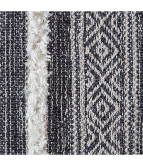 Anji Mountain Corrina Charcoal Gray/Natural Cotton Rug Anji Mountain 4' x 6' Corrina Charcoal Gray/Natural Cotton Rug