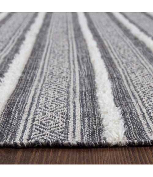 Anji Mountain Corrina Charcoal Gray/Natural Cotton Rug Anji Mountain 4' x 6' Corrina Charcoal Gray/Natural Cotton Rug