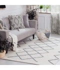 Anji Mountain Kingston Ivory With Gray/Blue Diamond Rug Anji Mountain 8' x 10' Kingston Ivory with Gray/Blue Diamond Rug