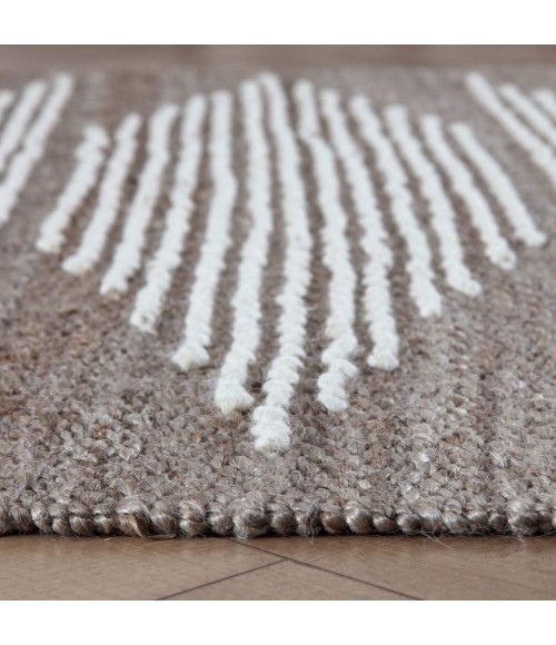 Anji Mountain Marconi Natural With Ivory Wool Pattern Rug Anji Mountain 5' x 7' Marconi Natural with Ivory Wool Pattern Rug