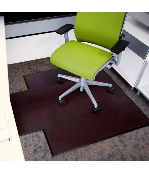 Anji Mountain Dark Cherry Plush Bamboo Chair Mat With Lip Rug Anji Mountain 47" x 51" Dark Cherry Plush Bamboo Chair Mat with lip