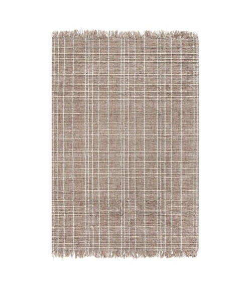 Anji Mountain 8' x 10' Okemah Jute and Ivory Wool Rug