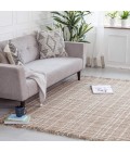 Anji Mountain 8' x 10' Okemah Jute and Ivory Wool Rug