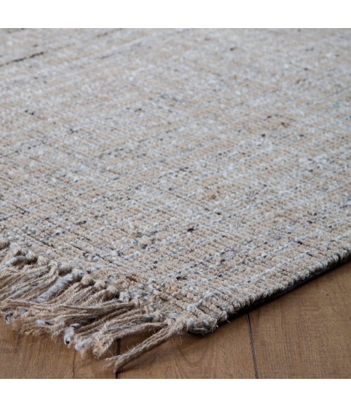 Anji Mountain Sallisaw Tan Jute And Wool Rug Anji Mountain 5' x 7' Sallisaw Tan Jute and Wool Rug