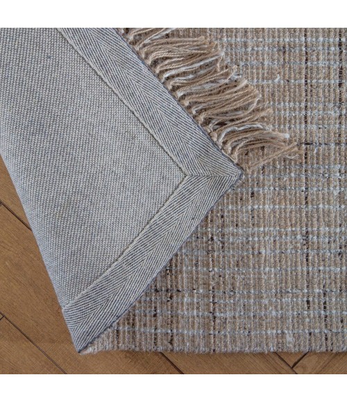 Anji Mountain Sallisaw Tan Jute And Wool Rug Anji Mountain 5' x 7' Sallisaw Tan Jute and Wool Rug